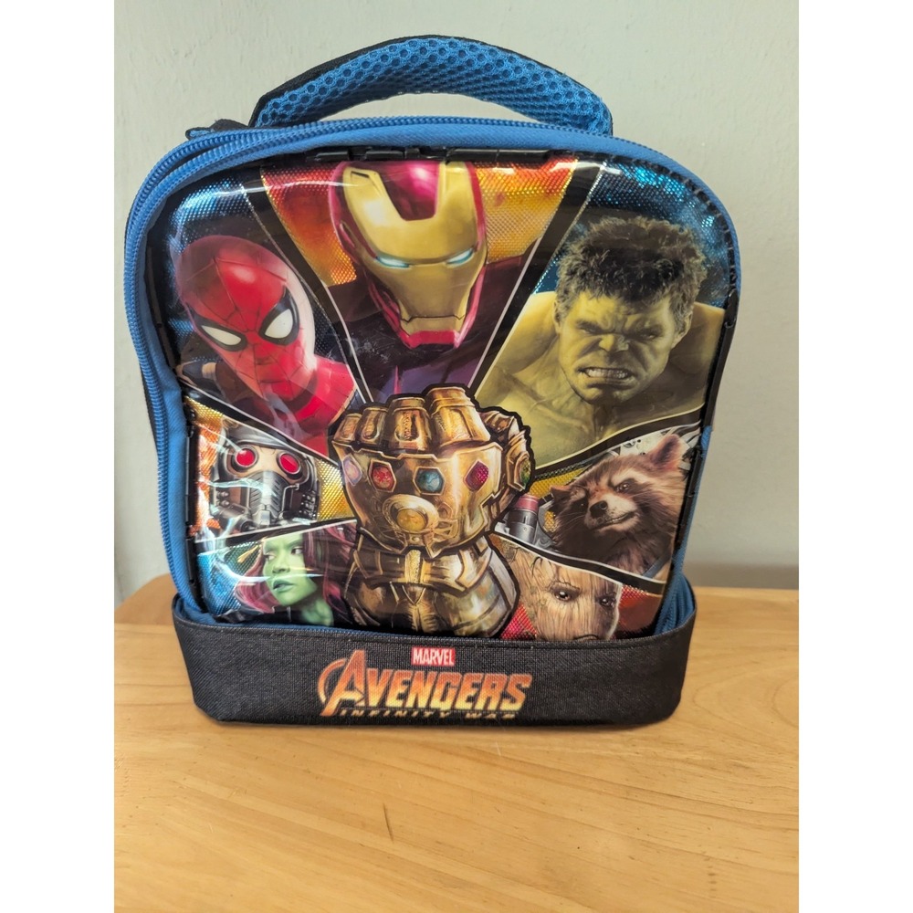 Avengers Infinity War Gauntlet LED Lunch Bag Rare IronMan spiderman hulk Blue